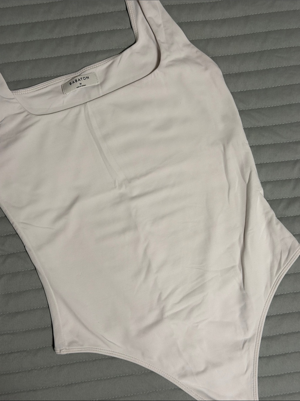 Babaton Off-White Scoop Neck Bodysuit
